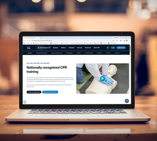 New web look on a laptop